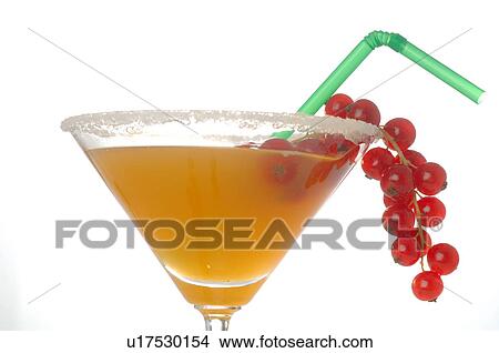 Picture - Cocktail with raspberry. Fotosearch