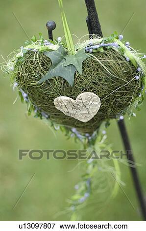 Decoration heart in garden View Large Photo Image Stock Photo - Decoration heart in garden. Fotosearch