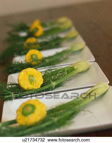 Stock Image - Decoration with fennel and pumpkin. Fotosearch