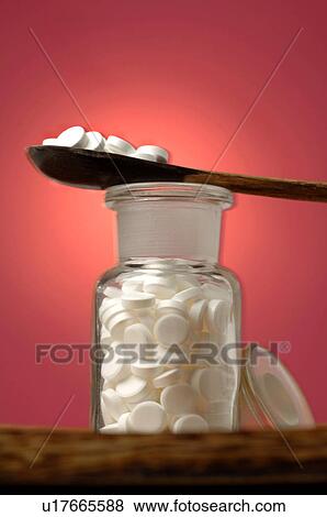 Stock Photo - Dr. Schüssler's cell salts pills in a bottle. Fotosearch