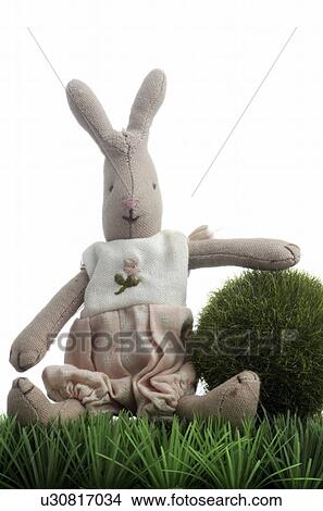 Easter bunny made of fabrics View Large Photo Image Picture - Easter bunny made of fabrics. Fotosearch