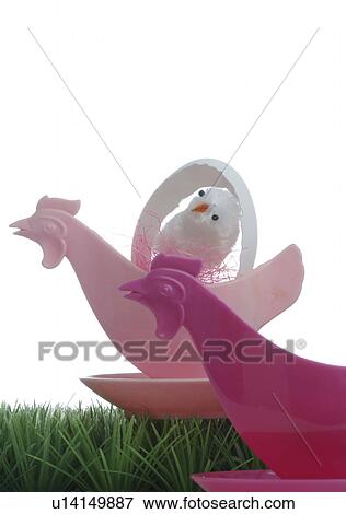 Stock Photo - Egg cups in rooster form. Fotosearch