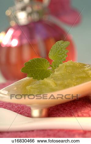 Stock Photograph - Foot balm with lavender, sage and rosemary. Fotosearch