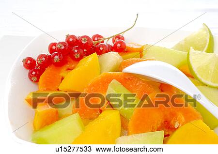 Fruit salad in a white porcelain bowl View Large Photo Image Stock Image - Fruit salad in a white porcelain bowl. Fotosearch