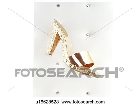 Golden sandals View Large Photo Image Stock Photo - Golden sandals. Fotosearch