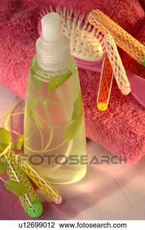 Stock Image - Hair spray with sage. Fotosearch