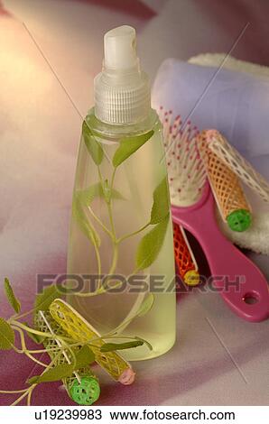 Stock Image - Hair spray with sage. Fotosearch