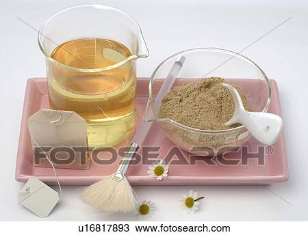 Healing earth and chamomile tea View Large Photo Image Stock Image - Healing earth and chamomile tea. Fotosearch