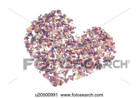 Stock Image - Heart made of petals. Fotosearch