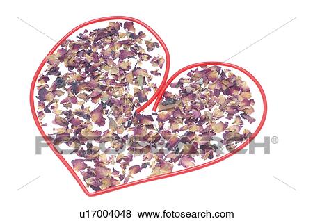 Stock Photo - Heart made of petals. Fotosearch