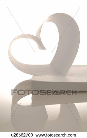 Stock Image - Heartshape sheet of paper. Fotosearch