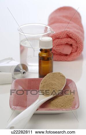Stock Image - Ingredients for a beauty treatment. Fotosearch