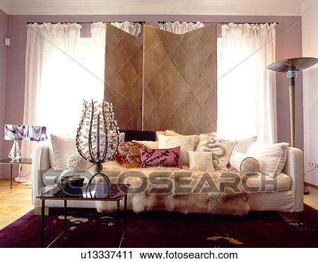 Living room with carpet and couch View Large Photo Image Stock Image - Living room with carpet and couch. Fotosearch