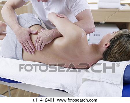 Stock Image - medical massage. Fotosearch