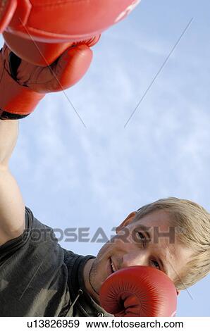 Stock Photo - Outdoor boxing. Fotosearch