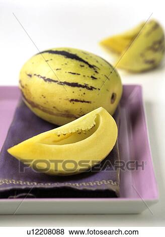 Pepino melon (Solanum muricatum) View Large Photo Image Stock Photo - Pepino melon (Solanum muricatum). Fotosearch