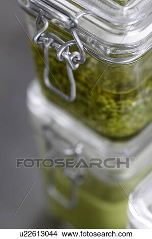 Pesto in a jar View Large Photo Image Picture - Pesto in a jar. Fotosearch