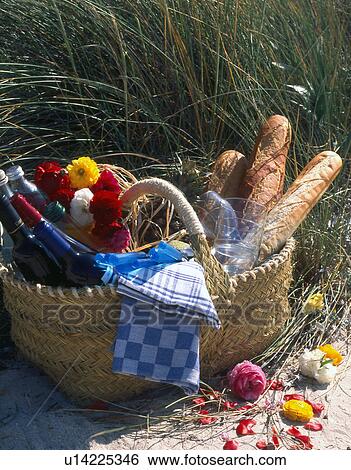Stock Photograph - picnic among the dunes. Fotosearch