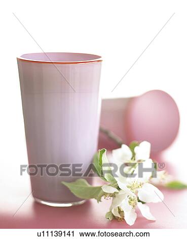 Pink glass vases with apple blossoms View Large Photo Image Stock Image - Pink glass vases with apple blossoms. Fotosearch