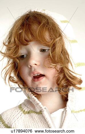 Portrait of a little girl View Large Photo Image Stock Photograph - Portrait of a little girl. Fotosearch