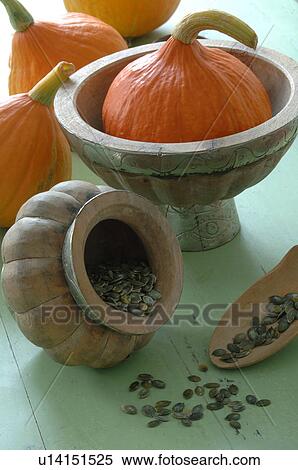 Pumpkins and pumkin seeds View Large Photo Image Stock Photography - Pumpkins and pumkin seeds. Fotosearch