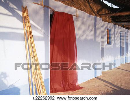 Stock Image - Red curtain. Fotosearch