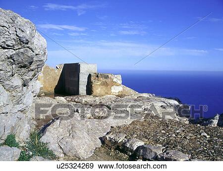 Stock Photo - rock with view. Fotosearch