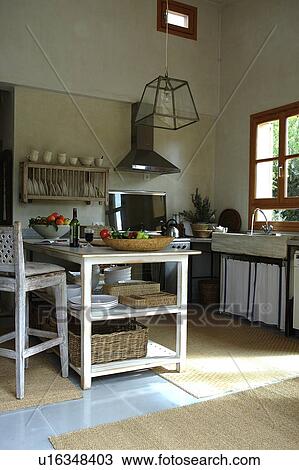 Stock Image - Rustic kitchen interior. Fotosearch