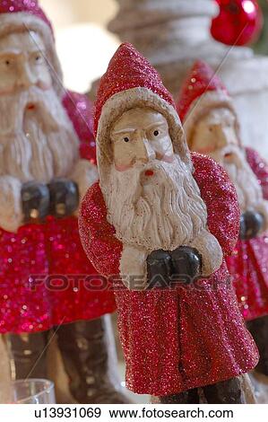 Santa Claus figurines View Large Photo Image Stock Photo - Santa Claus figurines. Fotosearch