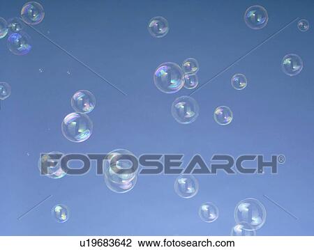 Stock Image - Soap-bubbles in the sky. Fotosearch