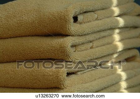 Stack of towels View Large Photo Image Stock Image - Stack of towels. Fotosearch