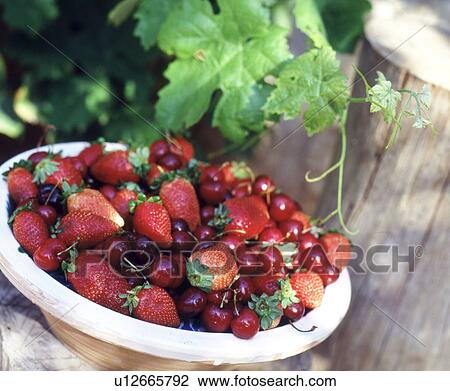 strawberries and cherries View Large Photo Image Stock Image - strawberries and cherries. Fotosearch
