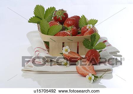 Stock Image - Strawberries in crate. Fotosearch