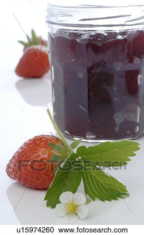Stock Image - Strawberry and jam. Fotosearch
