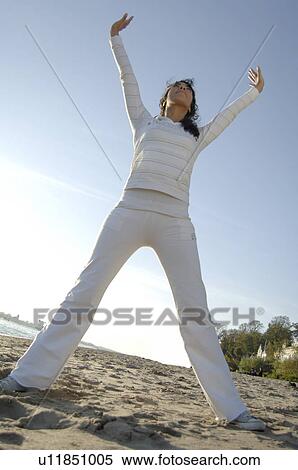 Stock Photography - Streching and relaxing. Fotosearch