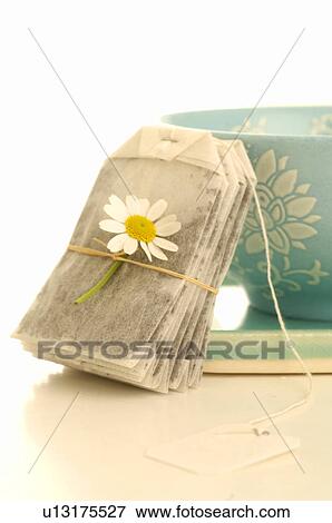 Stock Photo - Tea bag with chamomile. Fotosearch