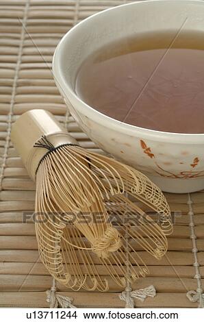 Tea bowl with matcha whisk View Large Photo Image Picture - Tea bowl with matcha whisk. Fotosearch