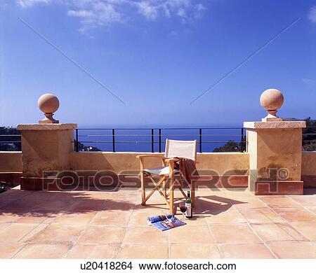 terrace with ocean view View Large Photo Image Picture - terrace with ocean view. Fotosearch