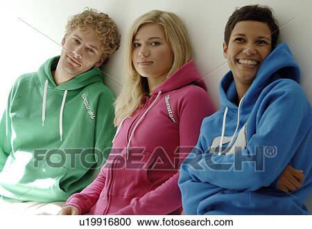 Three young people View Large Photo Image Stock Image - Three young people. Fotosearch