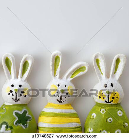 Stock Photo - Thress easter bunnies. Fotosearch