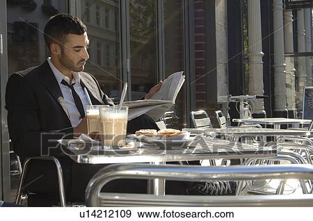 Stock Photo - Time-out in a Café. Fotosearch