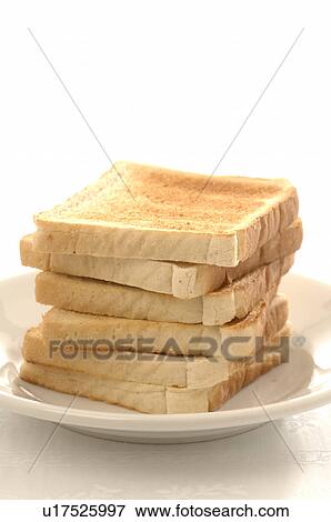 Toast on a plate View Large Photo Image Stock Photo - Toast on a plate. Fotosearch