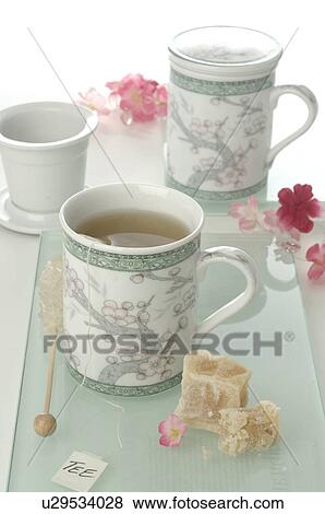 Stock Photo - Two asian tea cups with lid. Fotosearch
