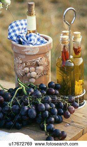 Stock Photo - Wine, oil and viinegar. Fotosearch