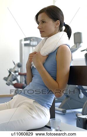 Stock Photo - Woman in the gym. Fotosearch