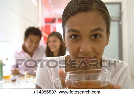 Stock Photo - Woman with tea cup. Fotosearch