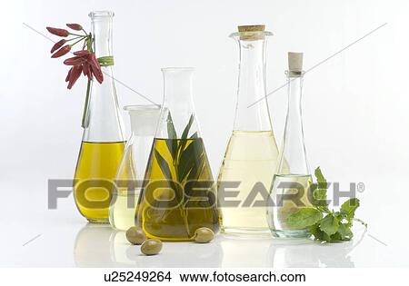Picture - Bottles of olive oil. Fotosearch