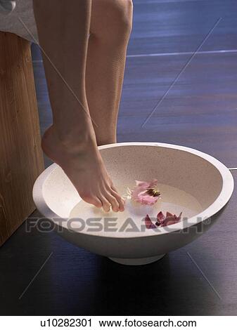 Stock Image - Foot bath. Fotosearch