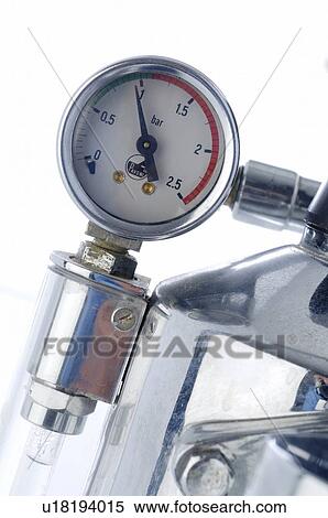 Gauge on a coffee machine View Large Photo Image Stock Photography - Gauge on a coffee machine. Fotosearch
