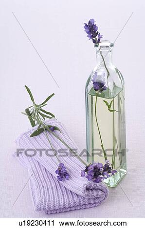 Stock Image - Lavender oil. Fotosearch